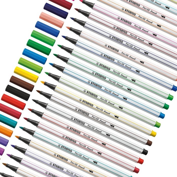 

best -STABILO Pen 68 Brush Set 19pcs / Premium Marker Kuas Kaligrafi spidol