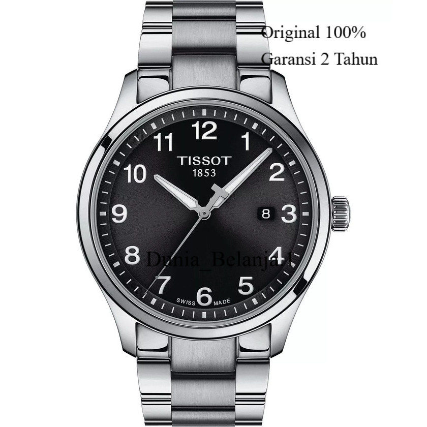 Original 100% TISSOT Gent XL Classic T116.410.11.057.00 Jam Tangan Pria  | Black Dial Stainless Stee