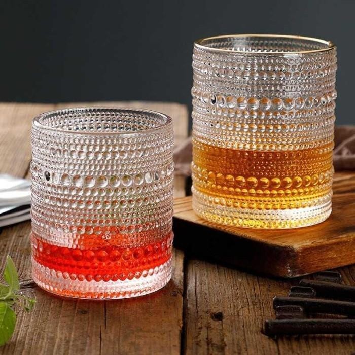 Gelas Sloki Kaca Sloki Kaca Whiskey Bir Wine Anggur Whisky Crystal Mini Bubble Rock Glass