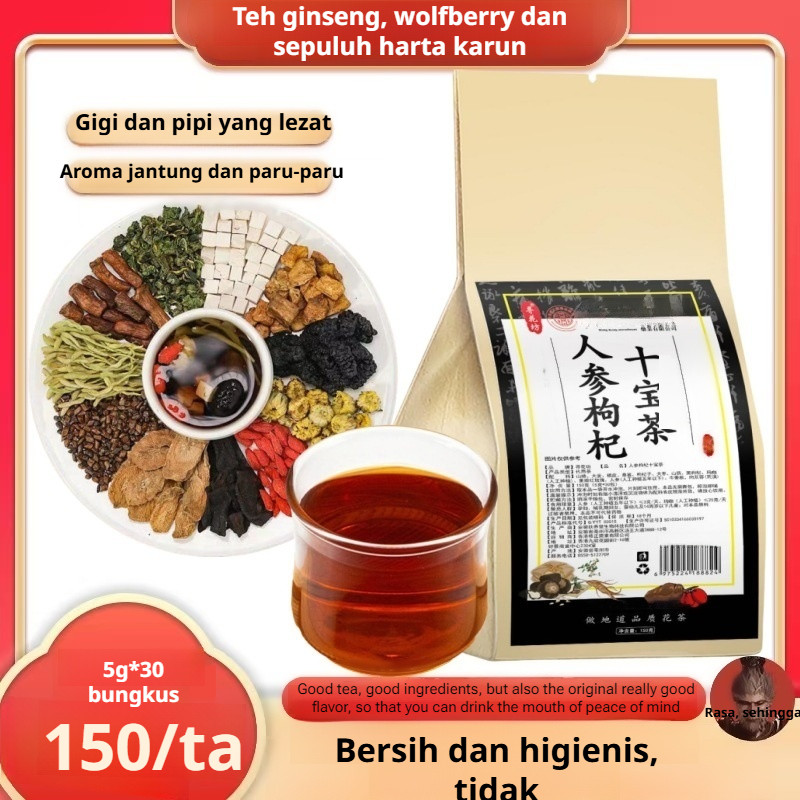 

⭐【COD+24H】Teh Ginseng Goji 10 Harta/Detox & Perawatan KulitGinseng dan Goji Berry/Teh Sepuluh Harta Herbal/Minuman Vitalitas Tubuh/Support Pembentukan Otot & Penurunan Berat/Teh Herbal Pelindung Liver/Detoks Hati/Teh Penguat Stamina/Overtime Liver Tea
