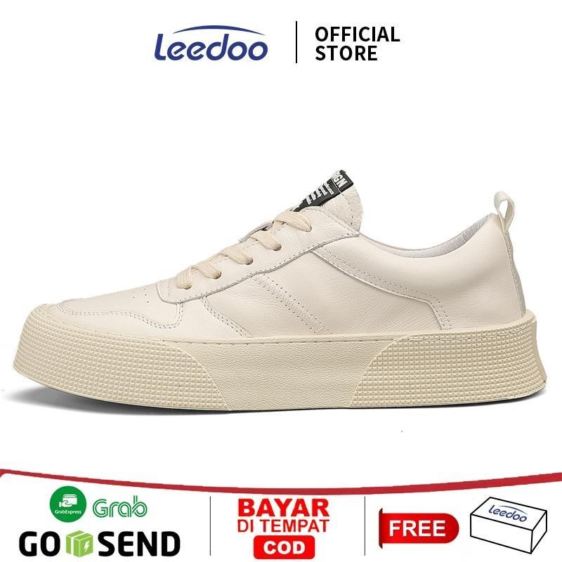 PROMO Leedoo Sepatu Lari Cowok Kekinian Sneakers Kulit Kuliah Sepatu Sneakers Pria Casual MC457