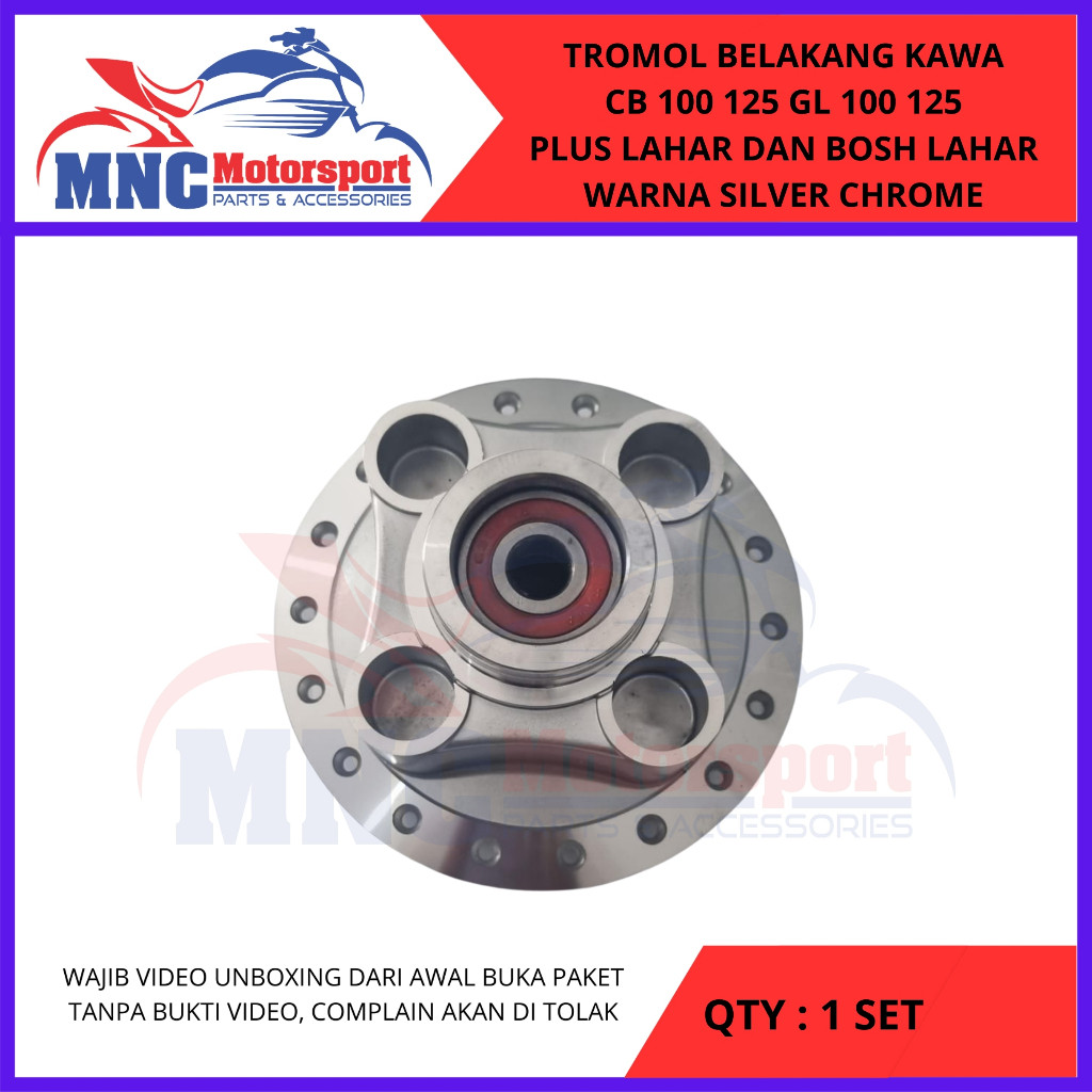 PAKET TROMOL BELAKANG KAWA PLUS LAHAR GL 100 125 CB 100 125 SILVER CHROME
