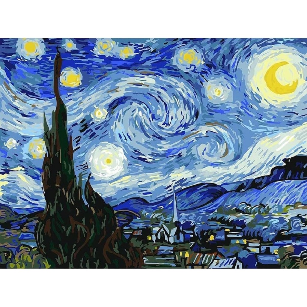 

Starry Night Diamond Painting Kits for Adults DIY 5D Kits Van Gogh Diamond Art Kit Gem Art Craft Home Wall Decor