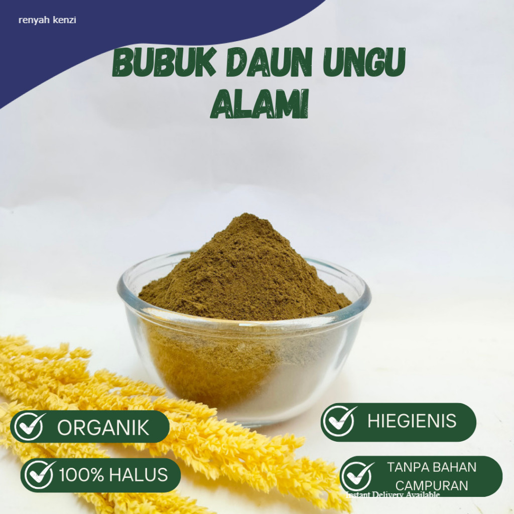 

DAUN UNGU BUBUK ORGANIK / MERINGANKAN AMBEIEN