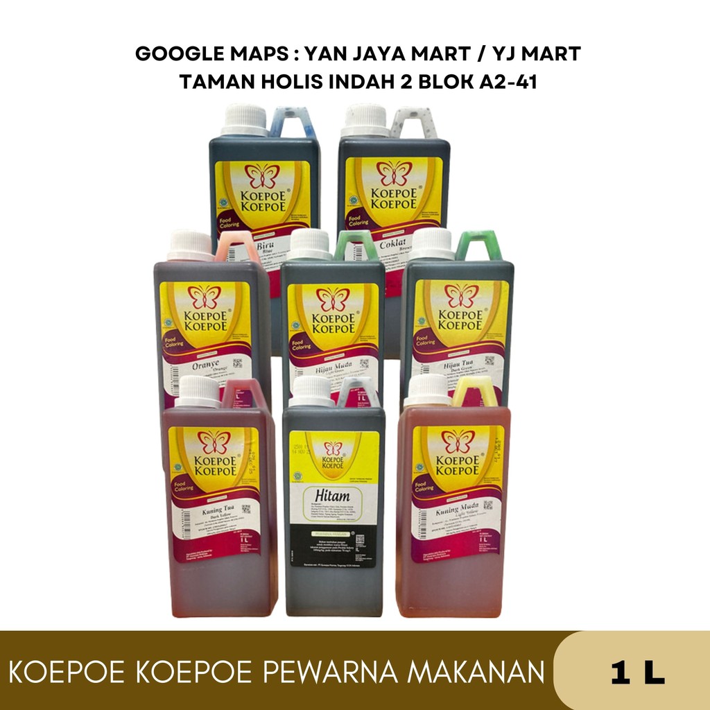 Koepoe Koepoe/ Kupu Kupu Pewarna Makanan All Varian / Food Coloring 1 Liter