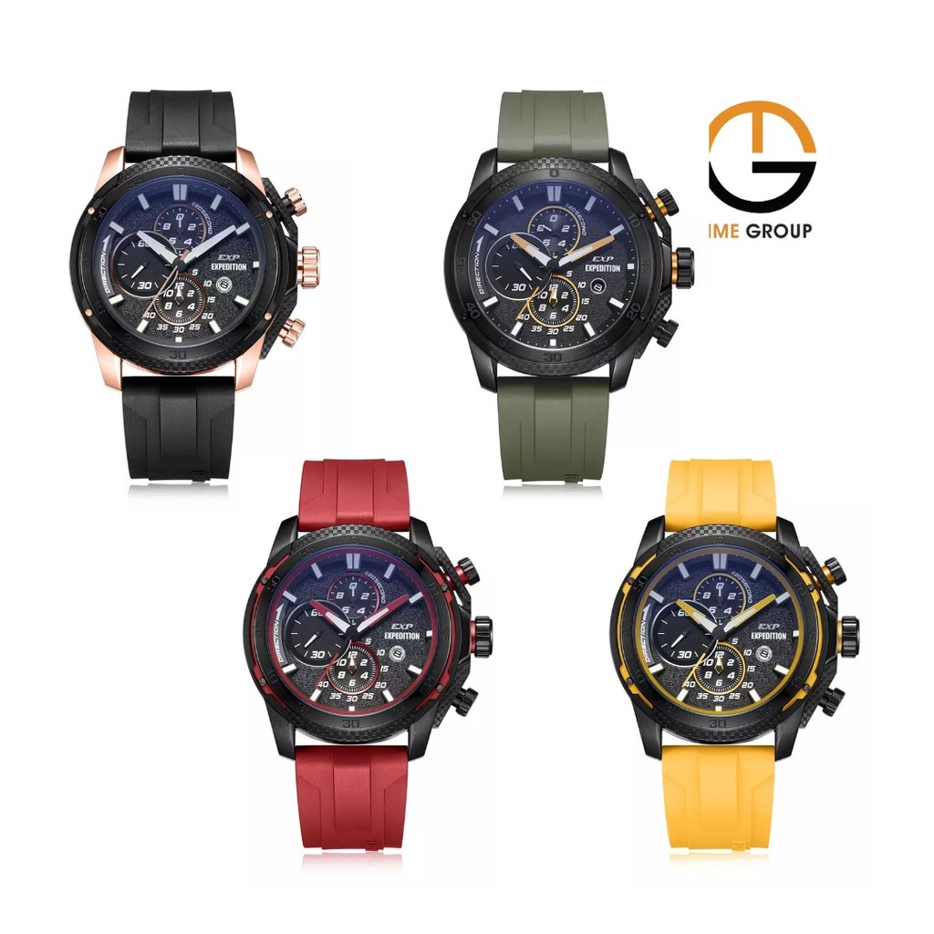 JAM TANGAN PRIA EXPEDITION E6810 E 6810 MCR RUBBER STRAP ORIGINAL