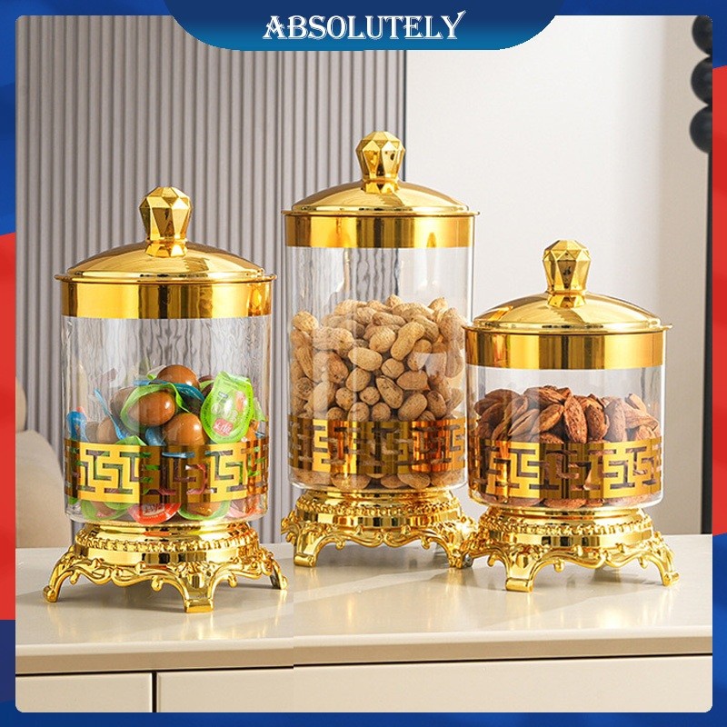 3pcs Toples Set Toples Jumbo Toples Kedap Udara Toples Lebaran Aesthetic Set Mewah Toples Kue Kering