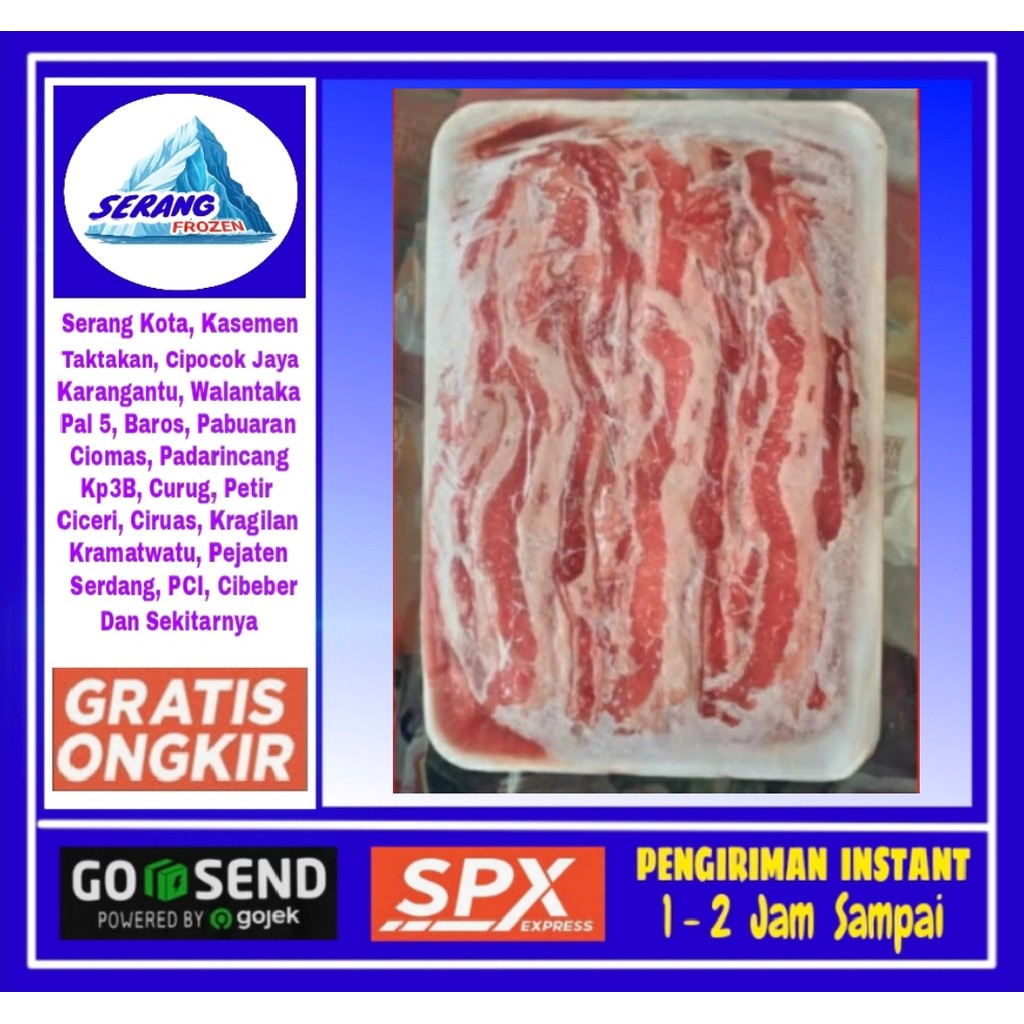 

Daging Slash, Yosinoya 500gr, Slice Daging Sapi Slash,Serang Frozen
