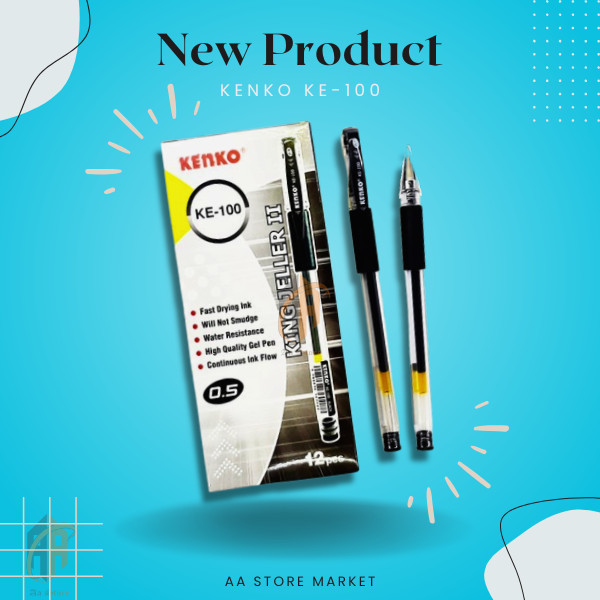 

Pulpen Gel Pen King Jeller II Kenko KE-100 KENKO Ke-100 Tj Bolpen Gel Pena Pulpen Tinta 0.5 Mm