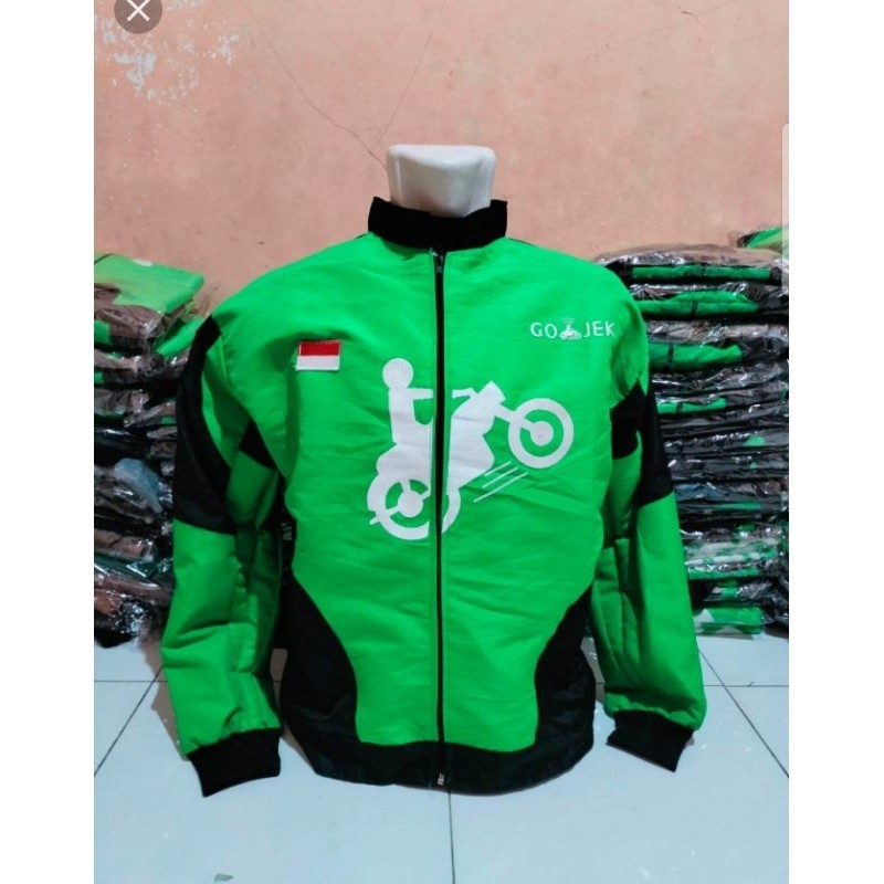 PREMIUM / jaket gojek bordir lama hijau motor pria wanita go jek gojjek