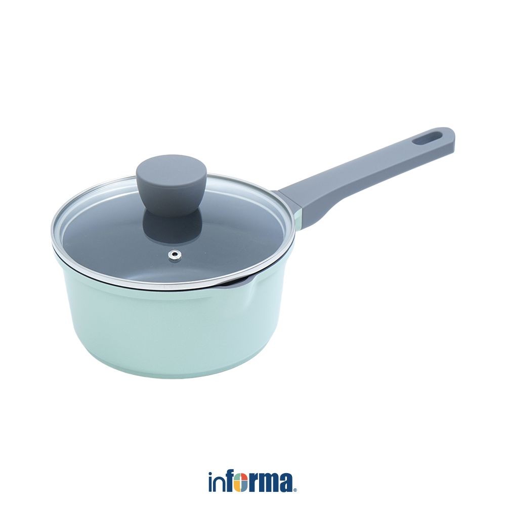 Informa Cooking Color 18 cm Ziva Panci Saucepan Lightweight - Hijau Pot Masak Kuah Sup Perlengkapan 