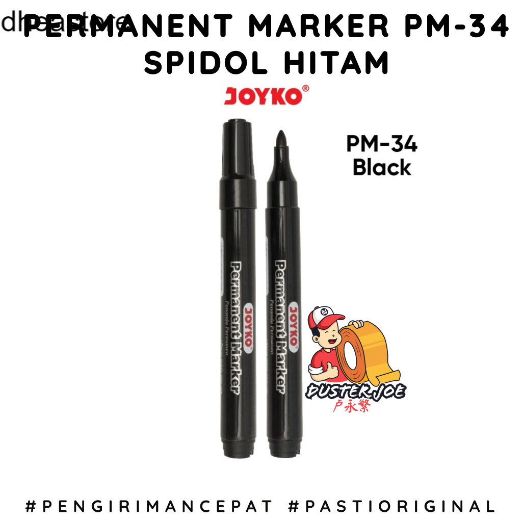 

Dheastore Joyko Permanent Marker Hitam PM-34 / Spidol Permanen PER 1 PCS