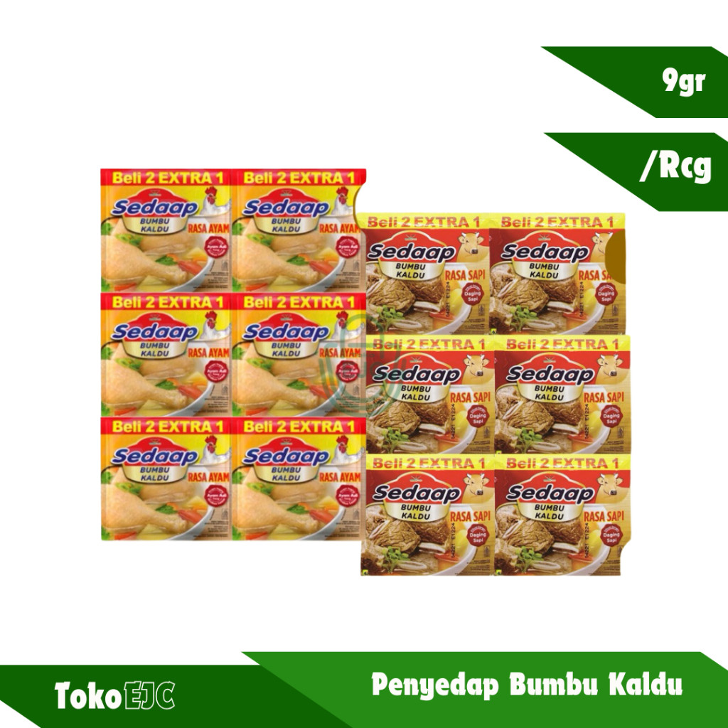 

[EJC] Sedaap bumbu kaldu penyedap rasa 9gr renceng isi 12pcs free 6pcs