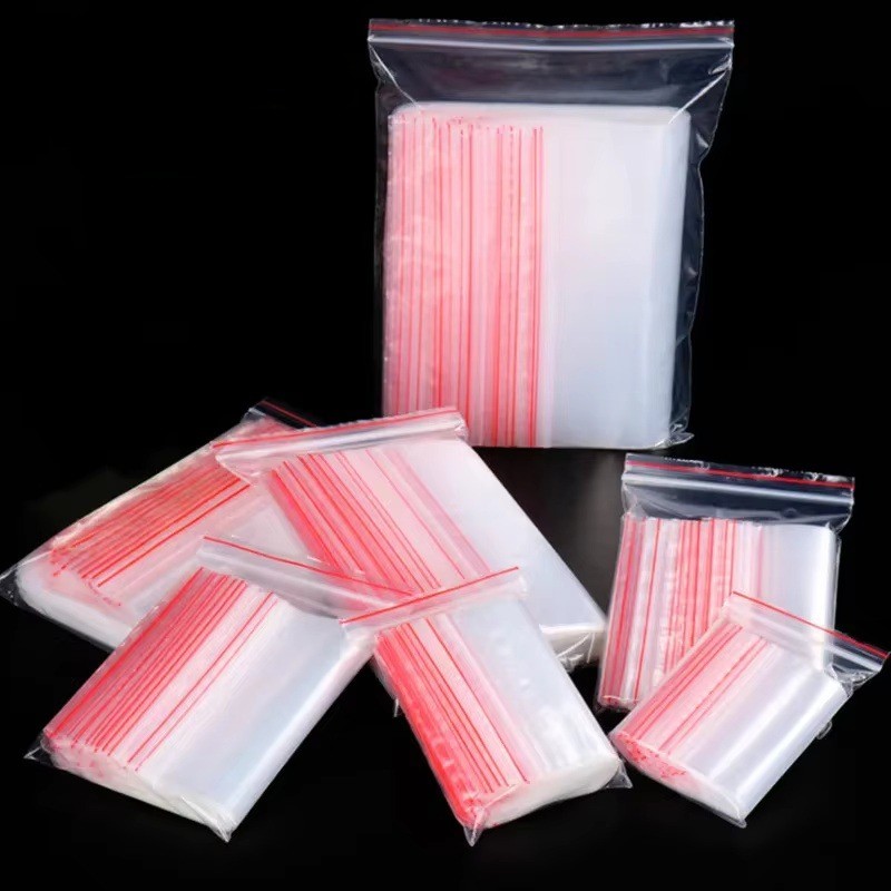 

50micron 100pcs/pack High Clear PE Zip Lock Bags Reclosable Plastic Sugar Candy Dried Fruits Powder Books Gifts Cookies Pouches