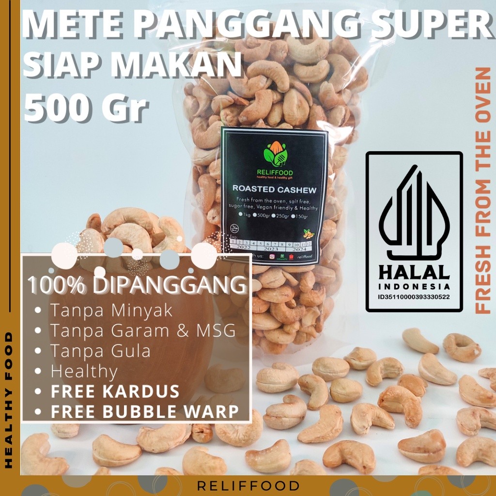

KACANG METE MEDE SUPER PANGGANG OVEN 500 GRAM - ORIGINAL ROASTED