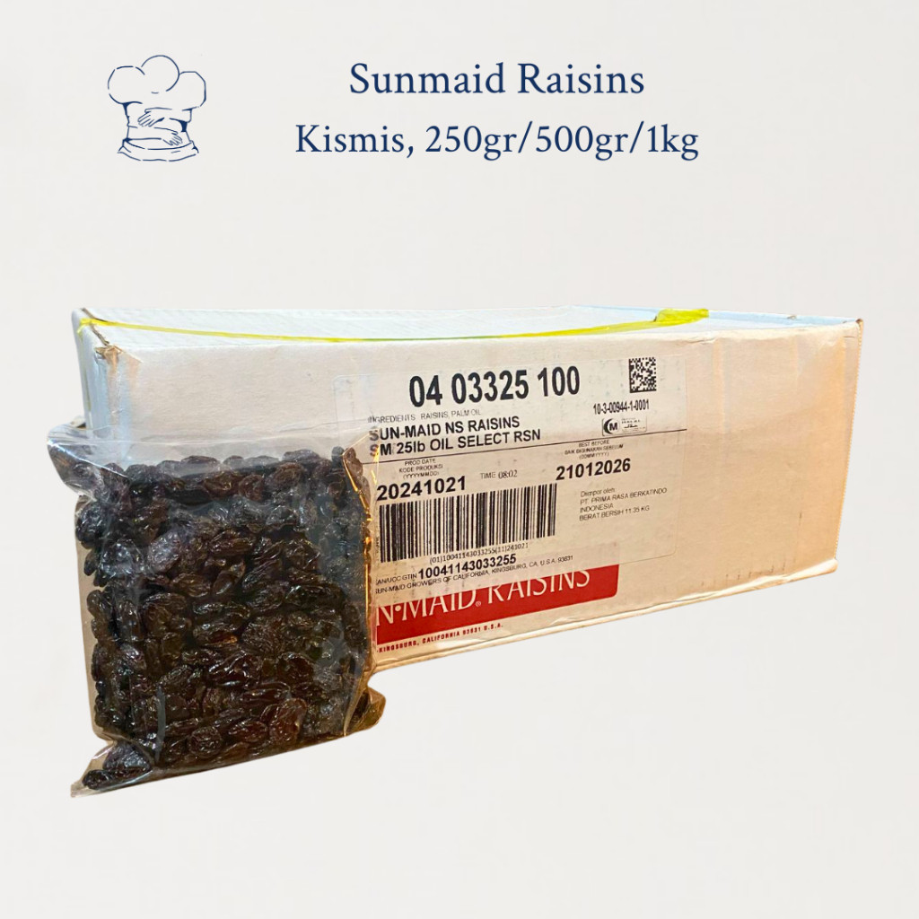 

Kismis Sun-Maid Repack 250gr / 500gr / 1kg – Kismis Import untuk Kue, Roti, Camilan Sehat