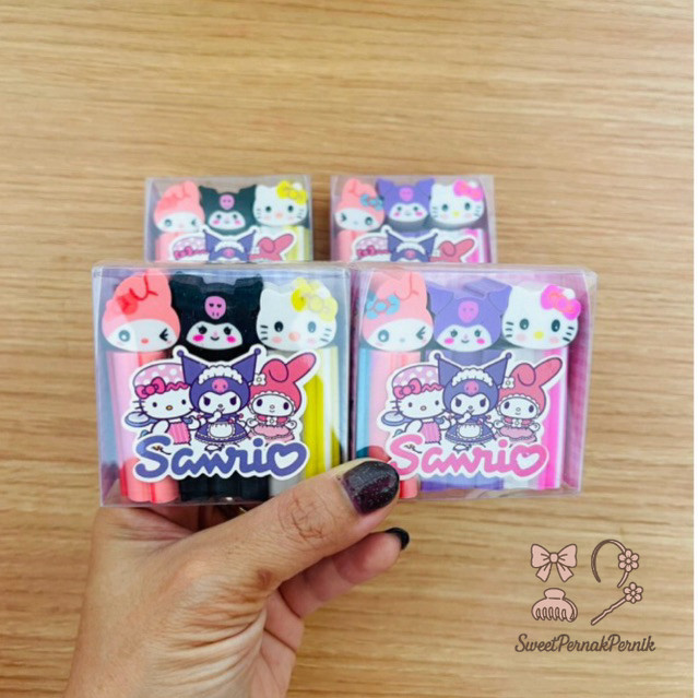 

6 in 1 Sario Eraser / Penghapus Sanrio / Penghapus Lucu