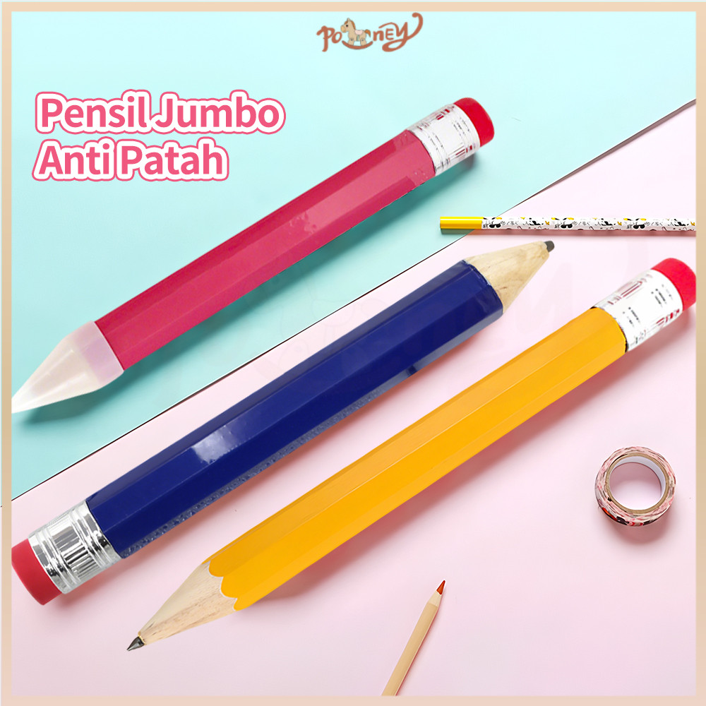 

Poney Pensil Jumbo Pensil Besar Baru Mainan Pencil Warna berbilang