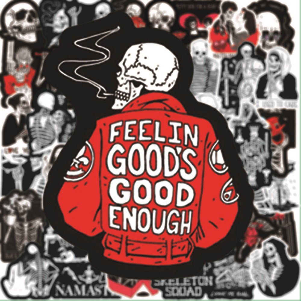 

50pcs Cool Skull Stickers Laptop Skateboard Guitar Travel Luggage Trolley Retro Punk Vinyl Decals Skeleton Sticker Bomb