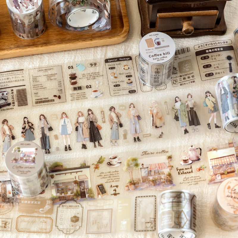 

Mr. Paper 8 Style 1Roll/pack daily curry series tape for DIY calendar glass bottle handbook material decoration