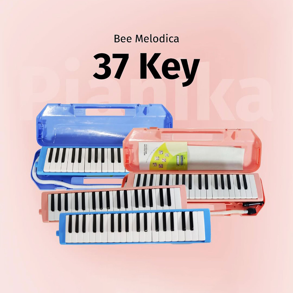 Pianika 37 Key Bee Melodica Hardcase Pianica Alat Musik Tiup Piano Hard Cover