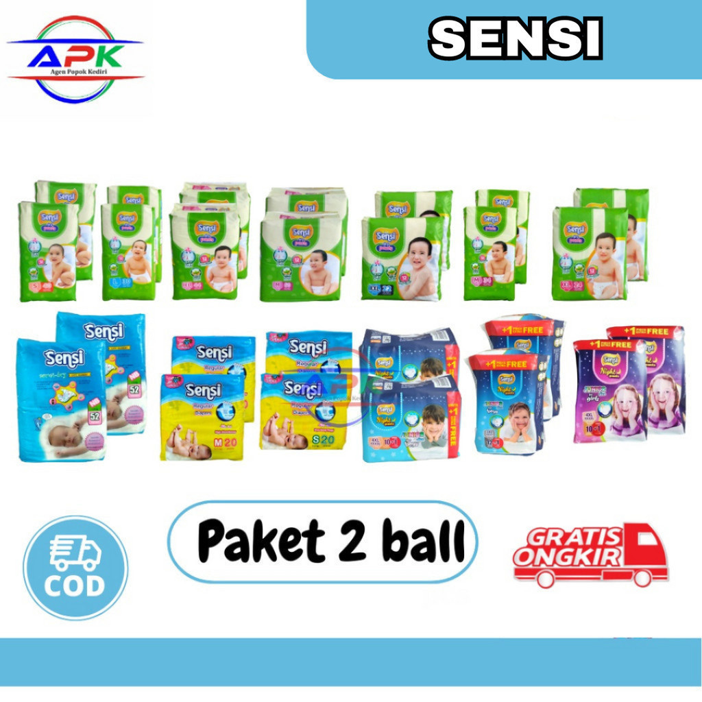 SENSI PANTS [ S40 M34 L30 XL24 XXL22 ] DIAPERS [ S20 M20 L20 ] NEWBORN [ NB52 ] NIGHT BOY GIRL POPOK