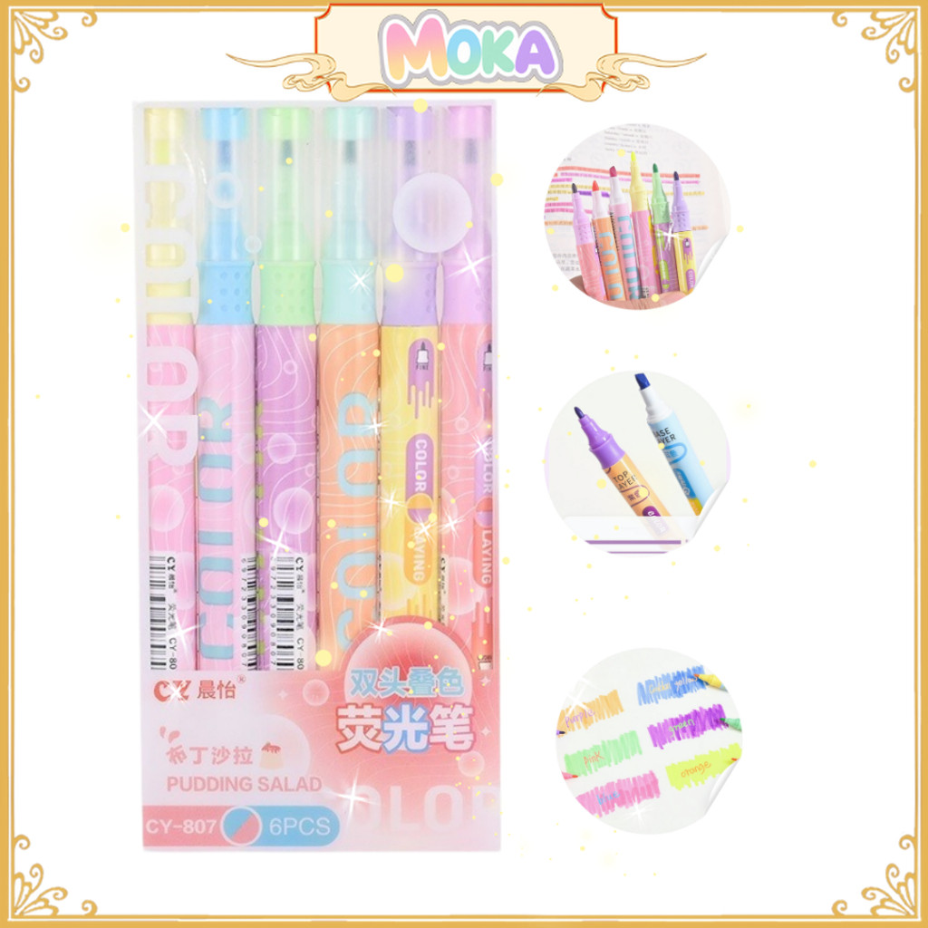 

MOKA Stabilo 12 Warna Pigmented Dalam 6 Pcs / Stabilo Dua Tip MKP56