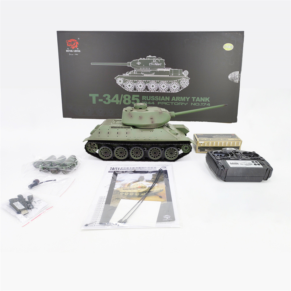 Henglong Rc Tank 3909 Soviet Union T-34 Simulation Electric Remote Control Bb Bullet Shooting Milita
