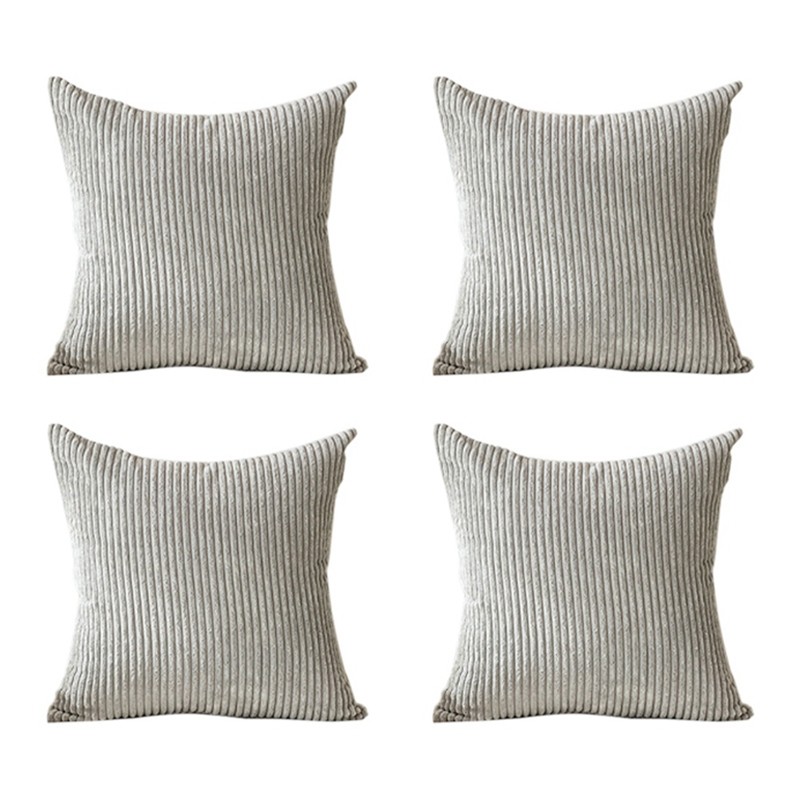 Set Of 4 Soft Corduroy Modern Design, Mix And Match With Your Home Decor, Pillow Insert Not Included