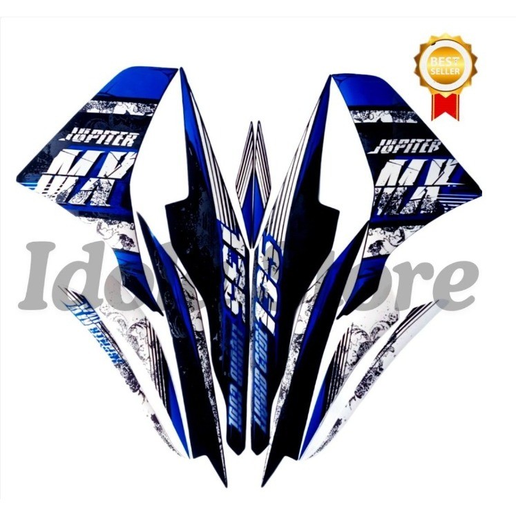 Stiker Striping Motor Yamaha Jupiter MX 2013 Biru Lis Les Body Jupiter MX 2013 Berkualitas
