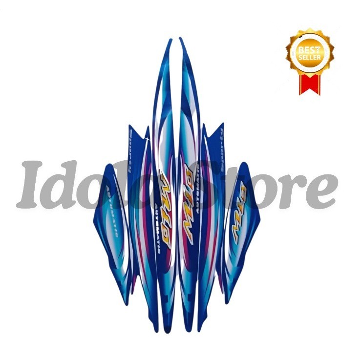 Stiker Striping Mio Sporty 2007 Biru List Stiker Standar Mio Sporty 2007 Terbaik