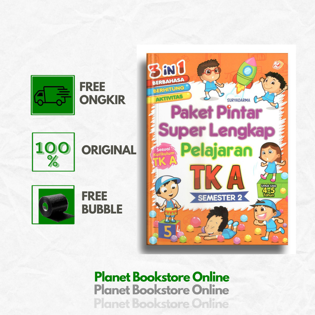 Buku TK A - Paket Pintar Super Lengkap Pelajaran TK A Semester 2