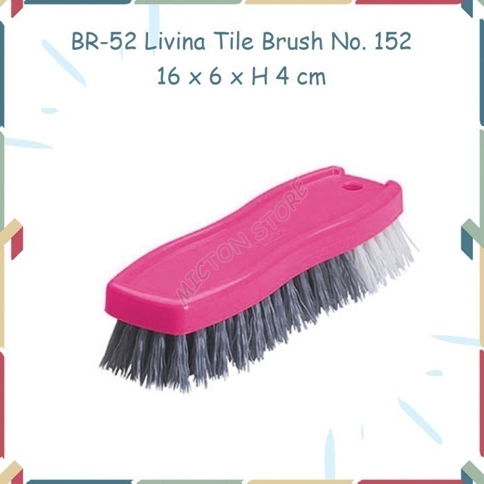 LUXTON Lion Star Sikat Plastik Serbaguna Livina Tile Brush BR-52 Pink LionStar Plastik Berkualitas M