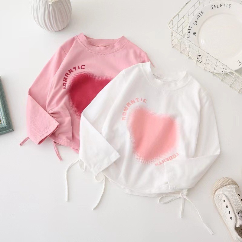 BAJU ANAK PEREMPUAN  LENGAN PANJANG ROMANTIC LOVE VELVET LEMBUT TEBAL