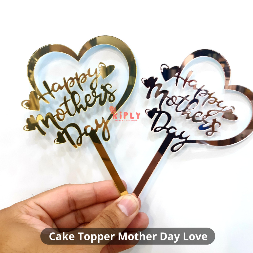 

Cake Topper Mother Day Love/Cake Topper Acrylic Mother Day/ Topper Happy Brithday Mom