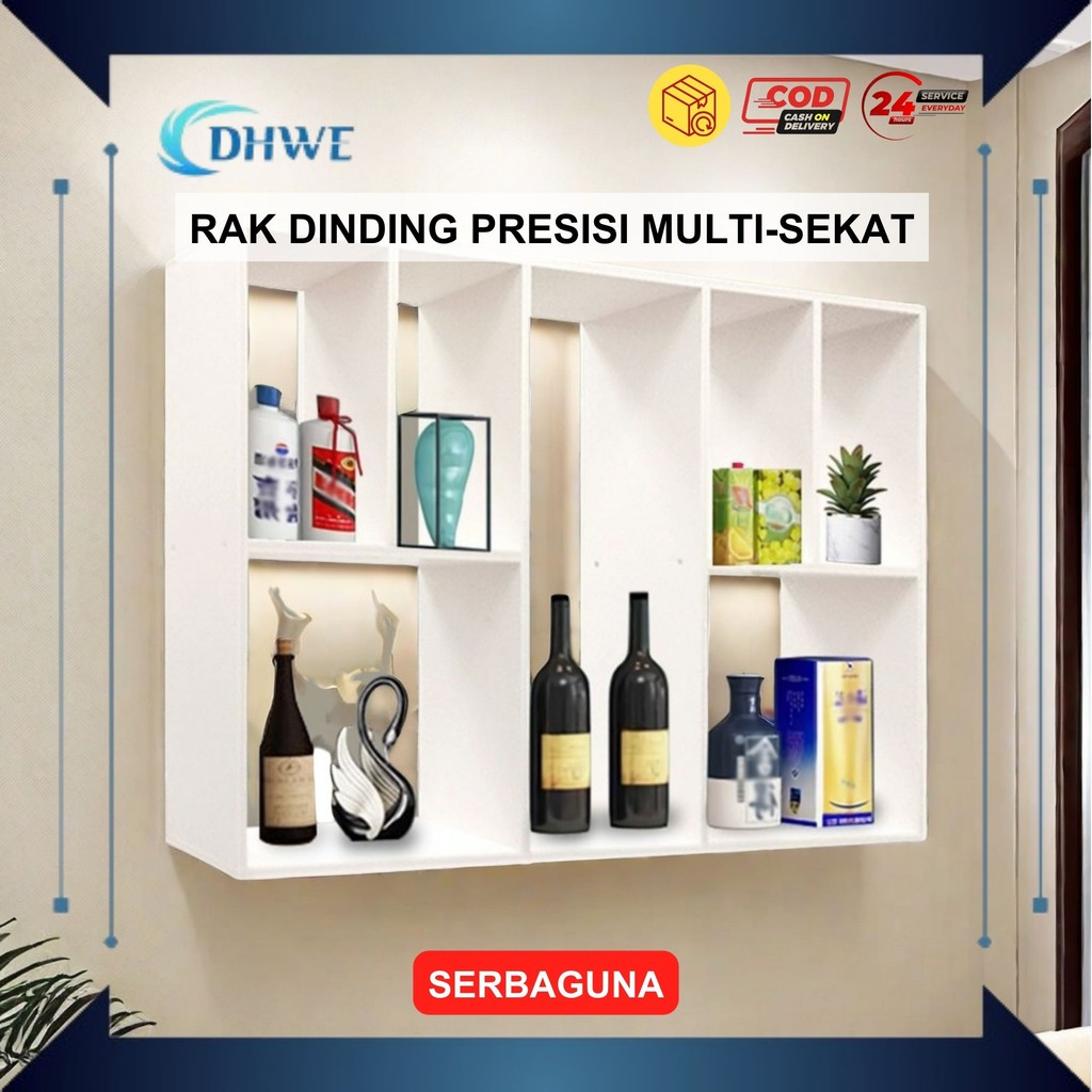 DHWE - Rak Pajangan Presisi Rak Buku Kekinian Untuk Hiasan Vintage Buku Novel Pot Bunga Bingkai Foto