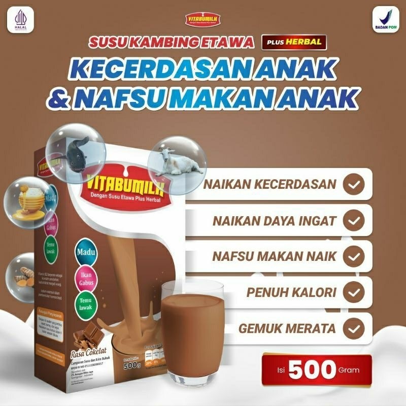 

VITABUMILK COKLAT SUSU KAMBING ETAWA PLUS HERBAL 500gr