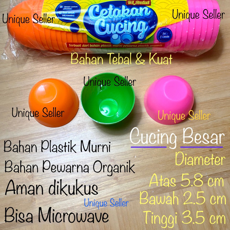 [Isi36] Cetakan Cucing Besar 5.8 cm / Cetakan Kue Mangkok / Cetakan Kue Apem / Cetakan Pudding / Cet