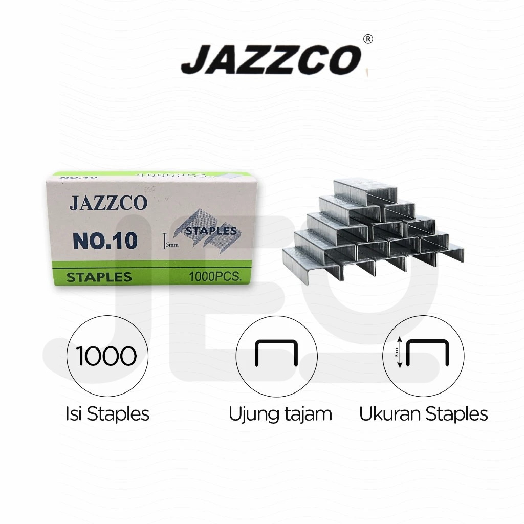 

Staples Isi Stapler Refill Stapler JAZZCO No. 10 1 Pack 1000 Pcs