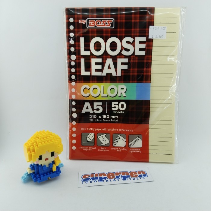

Loose Leaf Isi Binder A5 Kuning 50 Bigboss