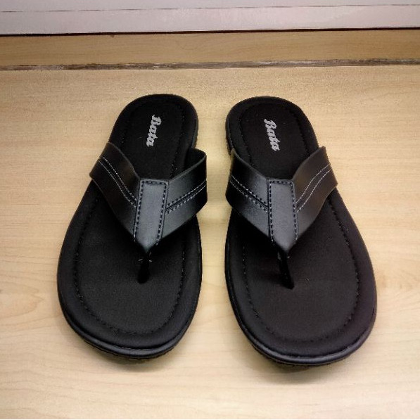 BATA Japit Sandal Pria Black Bahan Kulit Japit Termurah Best Seller