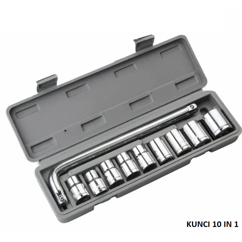 Kunci Sok 10 Pcs - kunci perkakas tukang dan bengkel serbaguna 10 in 1 Kunci Sok 10 Pcs 