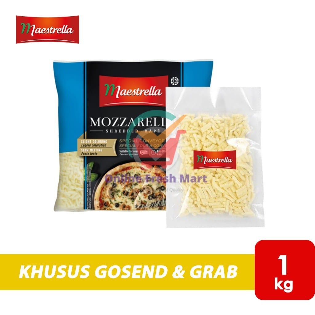 

Maestrella Keju Mozzarella Shredded Rape (1 Kg) KHUSUS INSTANT - Online Fresh Mart Denpasar
