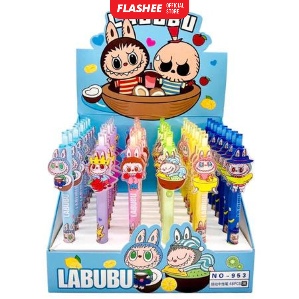 

Flashee Pulpen Motif Labubu Viral Bolpen Alat Tulis Pen Mekanik karakter 1Pcs Pen Labubu Lucu Motif Rand0m