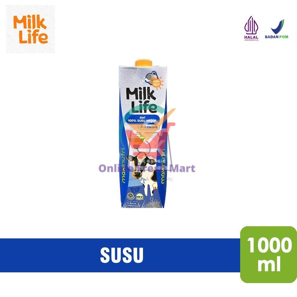 

Susu UHT Milk Life / Susu Full Cream (1000 ml) - Online Fresh Mart Denpasar