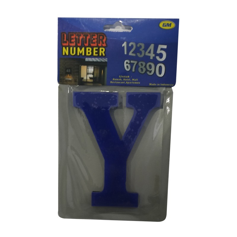 

GM LABEL ACRYLIC HURUF Y TEMPEL 10CM