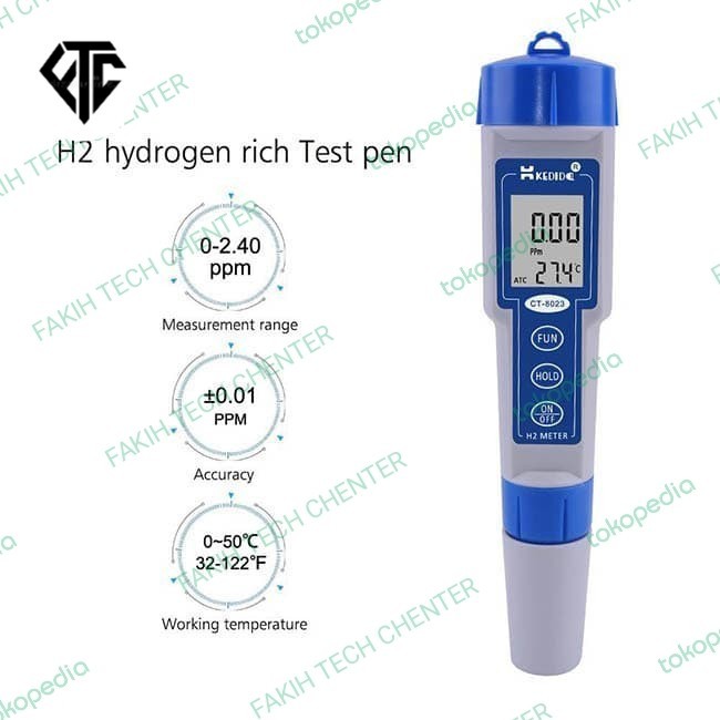 

Hydrogen Meter H2 CT-8023 Hidrogen Kedida CT8023 Water Tester CT 8023