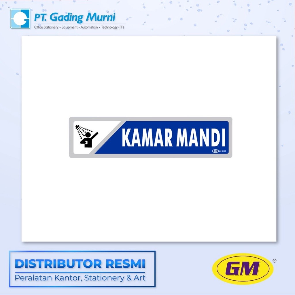 

GM LABEL KECIL LK 213 WARNA KAMAR MANDI