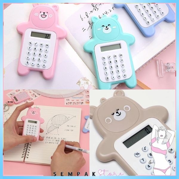 

Calculator Mini Portable Motif Bear Kalkulator Portable Mini Beruang Kalkulator Unik Kalkulator 8 Digit Mini Portable Kalkulator Beruang Tombol Karet Kalkulator Sekolah /Stationary Warna Warni