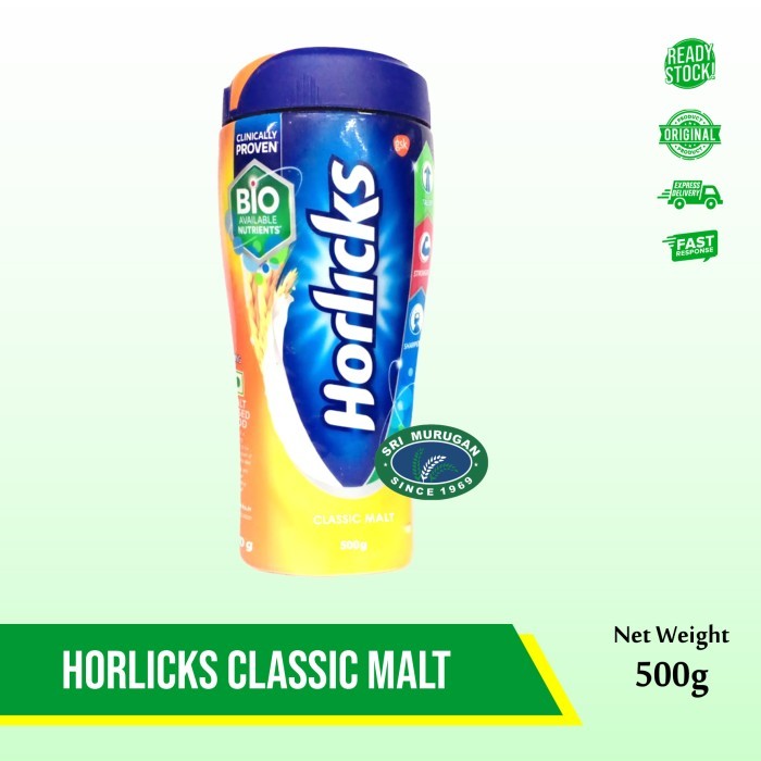 

✨TERLARIS -HORLICKS CLASSIC MALT 500GR